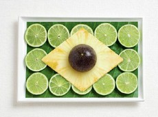 Brazlie - listy bannovnku, limetky, ananas a muenka