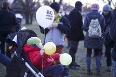 Protesty proti Olympijskmu parku / FOTO: Barbora Kleinhamplov, a2larm.cz